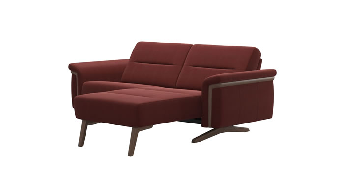 Stressless Stella Chaise Sofa in Begonia Rust Fabric